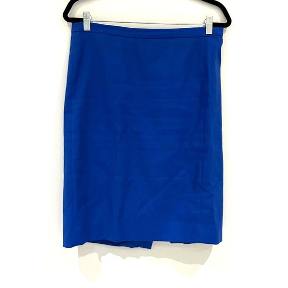 J. Crew Royal Blue Pencil Skirt - Sz 8 - EUC - Picture 1 of 4